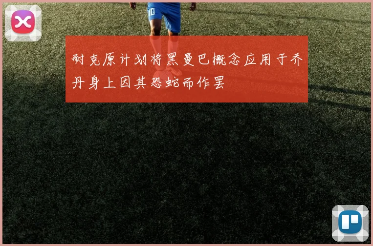 耐克原计划将黑曼巴概念应用于乔丹身上因其恐蛇而作罢